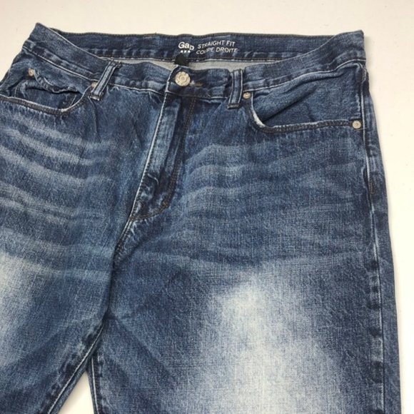VINTAGE MENS GAP STRAIGHT FIT JEANS 36x30 100% COTTON 😎 - Picture 5 of 10